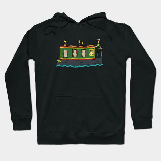 Narrowboat Hoodie by Mark Ewbie